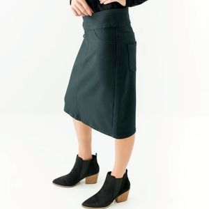 **SOLD!** NWT Midi Denim Skirt in Dark Green Size 4!